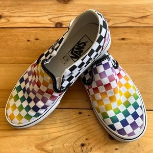 Pride Vans Slip Ons. Worn once